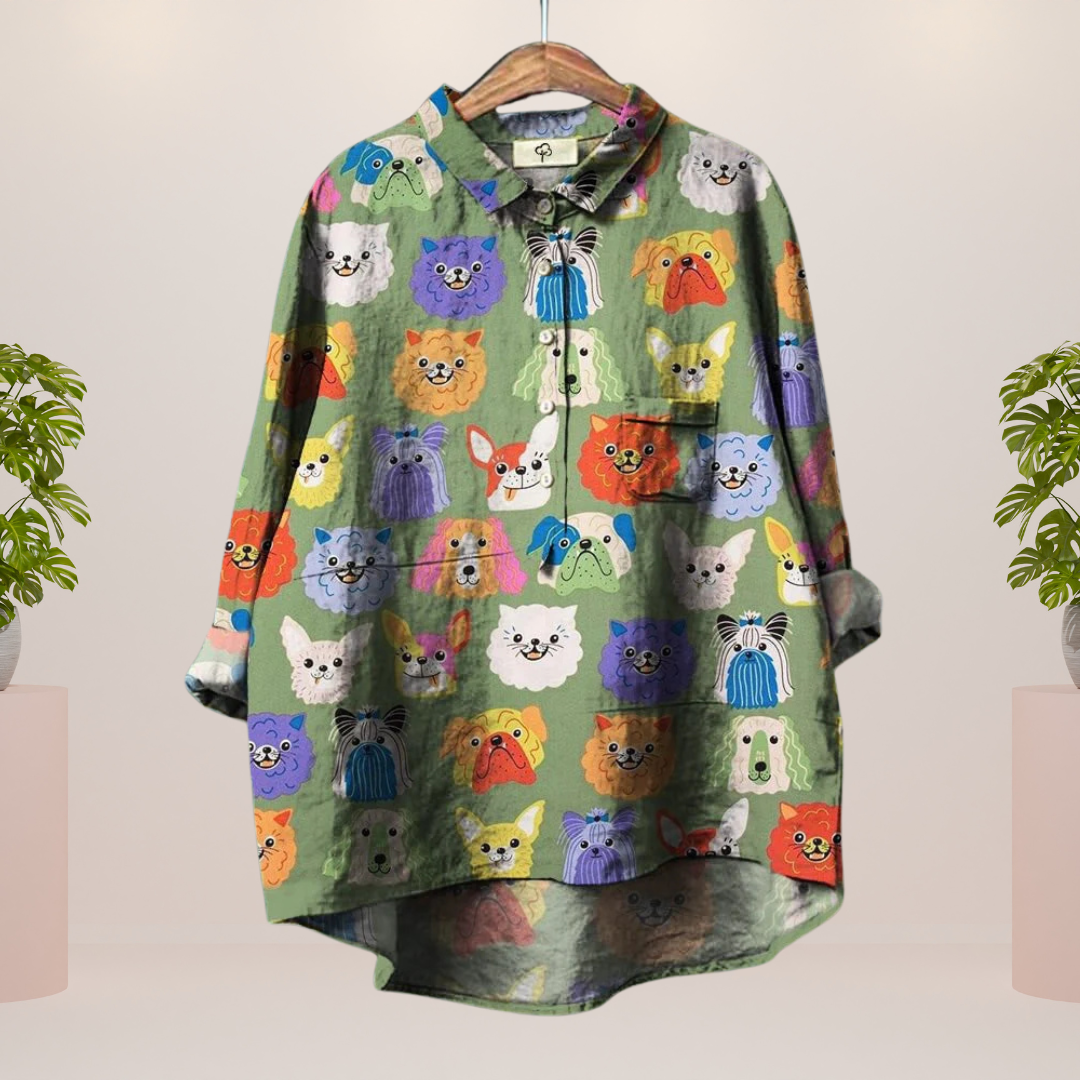 Clara™ - Stylish print art shirt