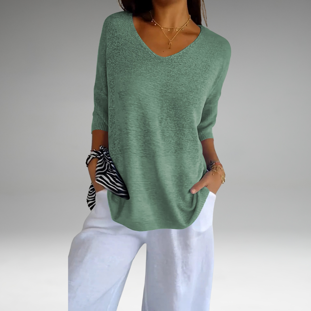 Jinn | Knitted top with V-neck