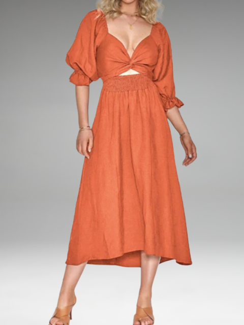 Michelle | Dress with Ruffled Sleeves