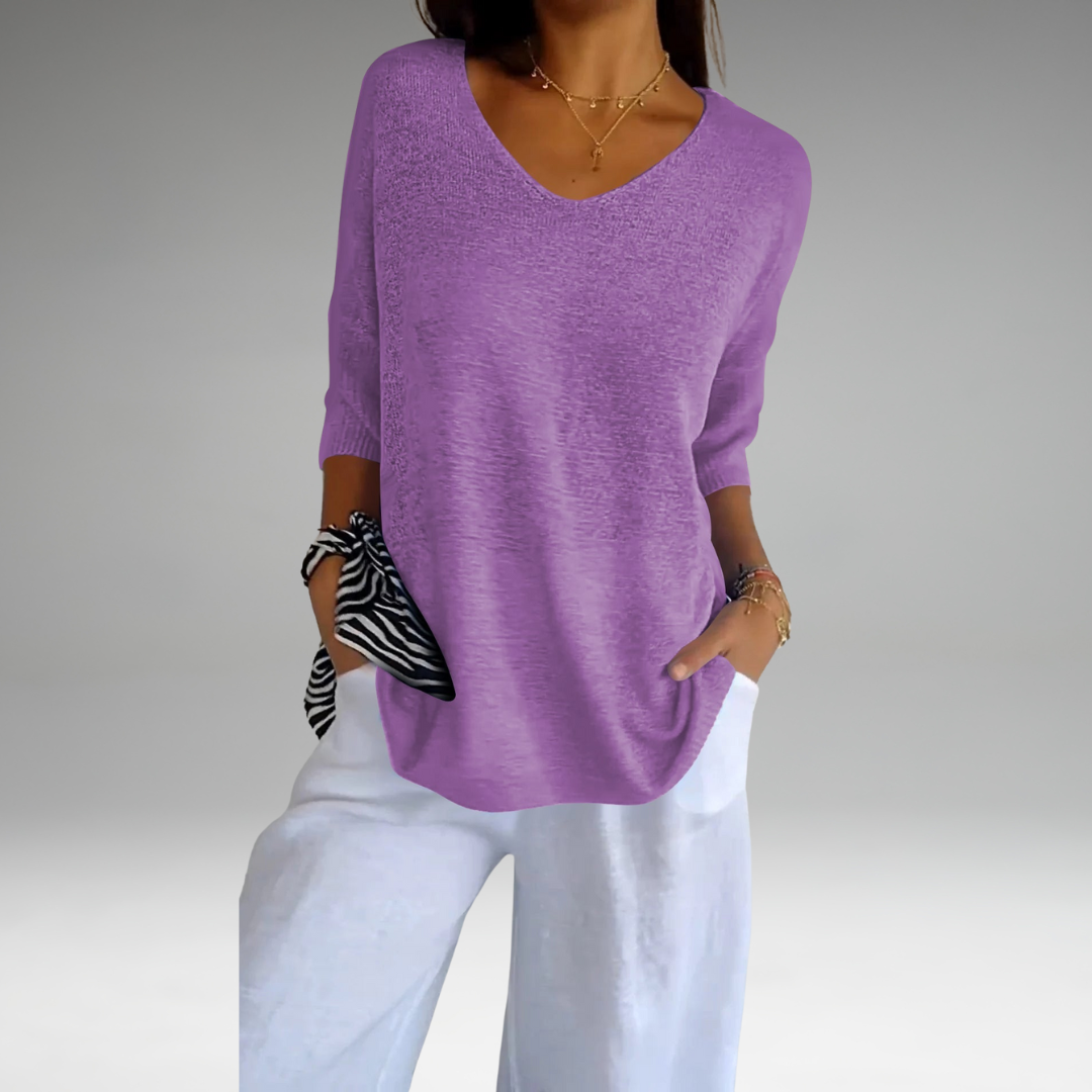 Jinn | Knitted top with V-neck