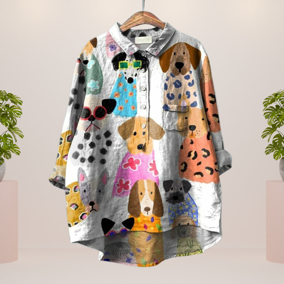 Clara™ - Stylish print art shirt