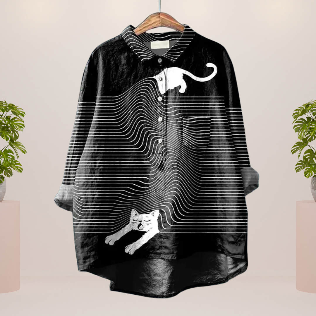 Clara™ - Stylish print art shirt