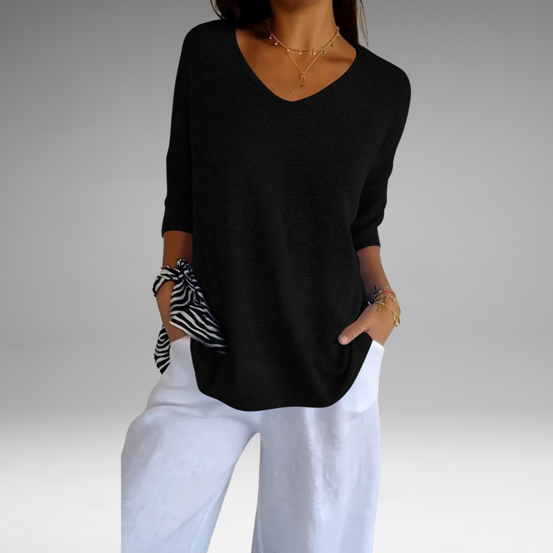 Jinn | Knitted top with V-neck