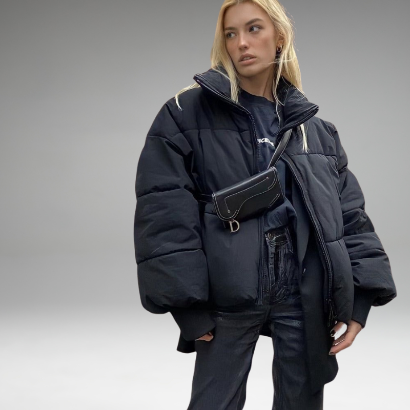 Xandri - Collared Puffer Zipper Jacket