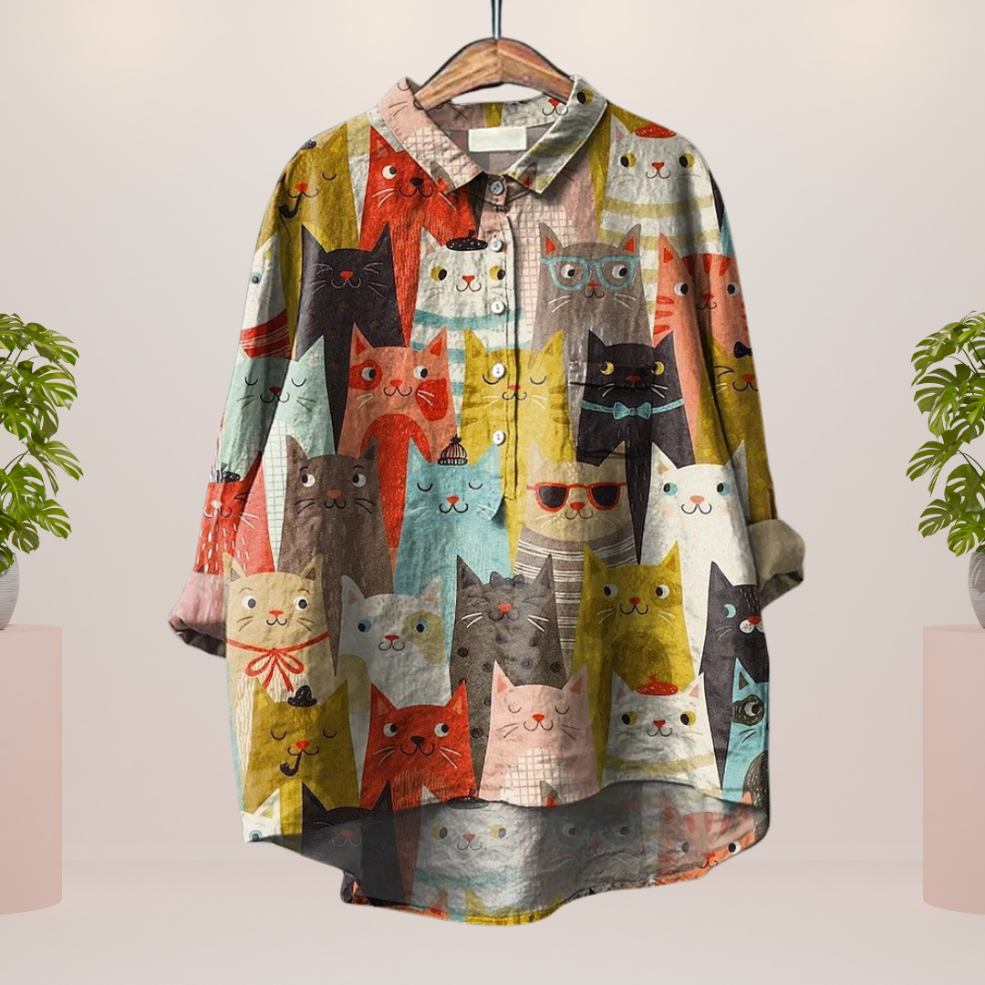 Clara™ - Stylish print art shirt