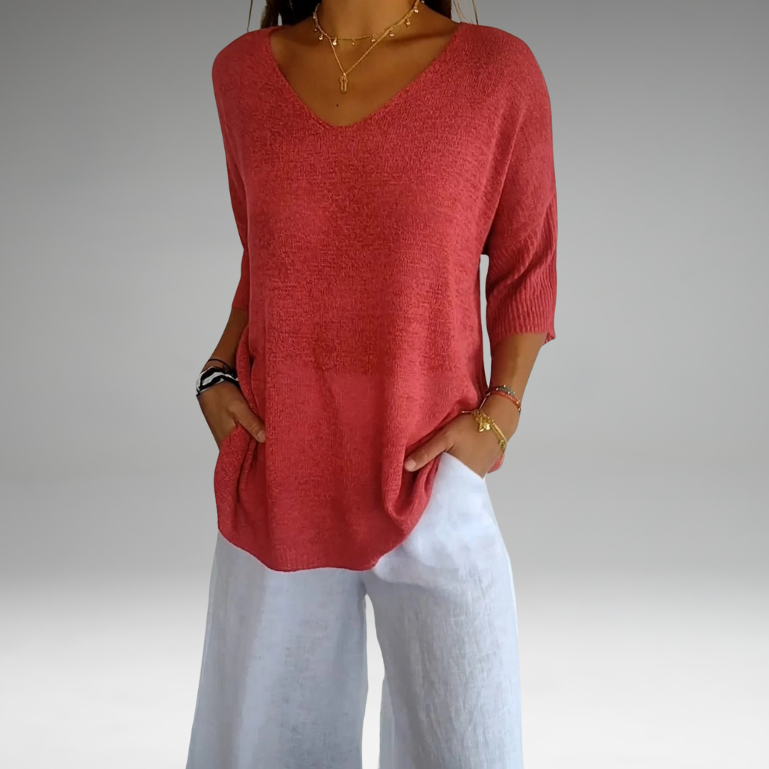 Jinn | Knitted top with V-neck