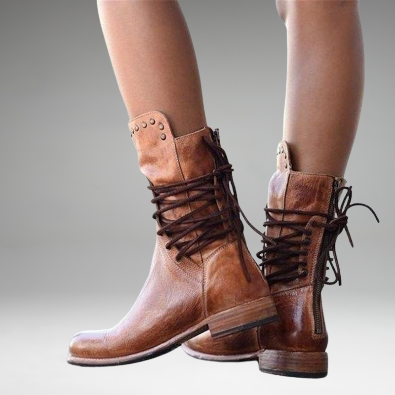 Maura | Leather Lace-Up Boots