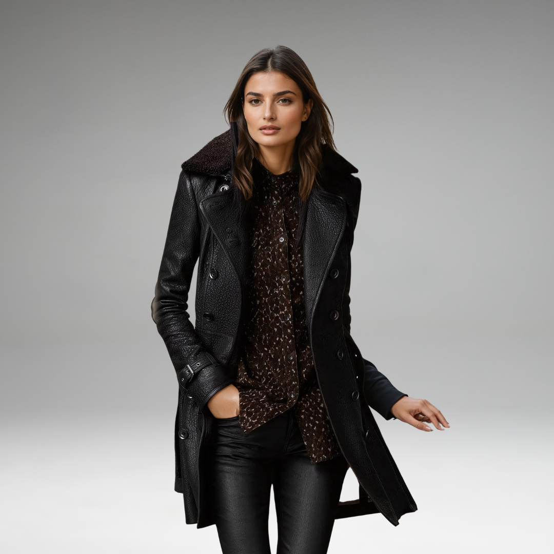 Ada™ | Luxurious leather trench coat