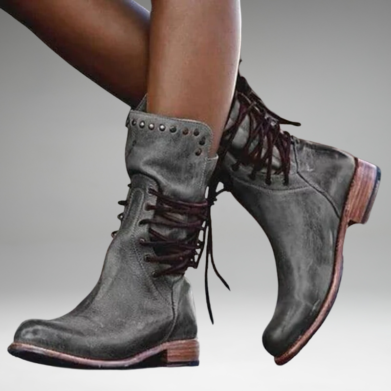 Maura | Leather Lace-Up Boots