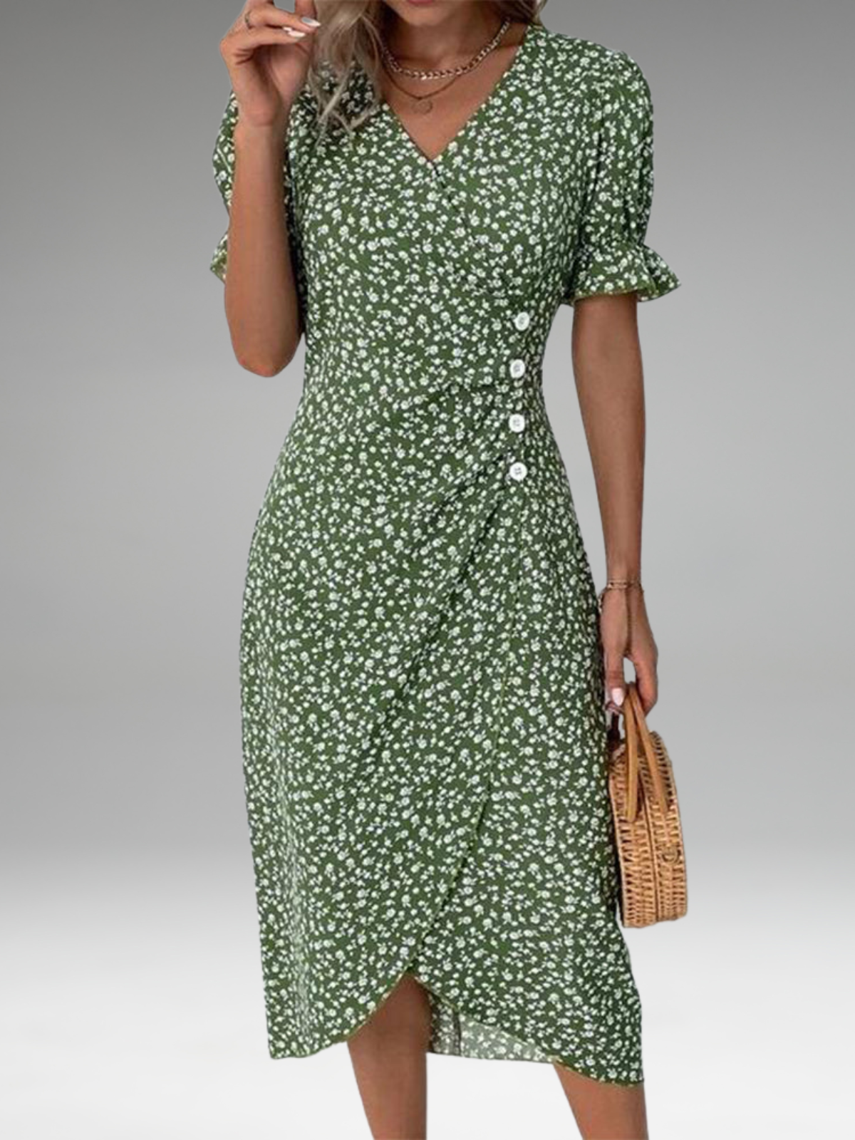 Sophie | Short Sleeve Floral Print Dress