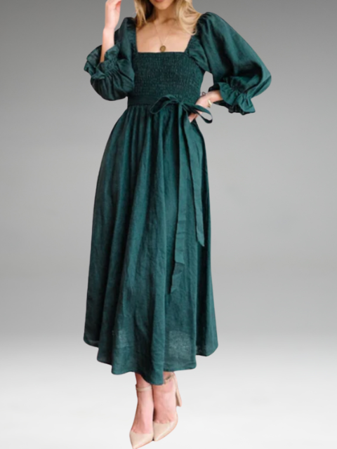 Michelle | Dress with Ruffled Sleeves
