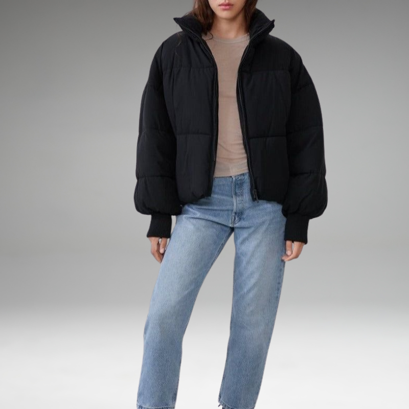 Xandri - Collared Puffer Zipper Jacket