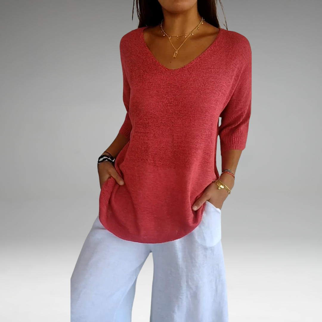 Jinn | Knitted top with V-neck