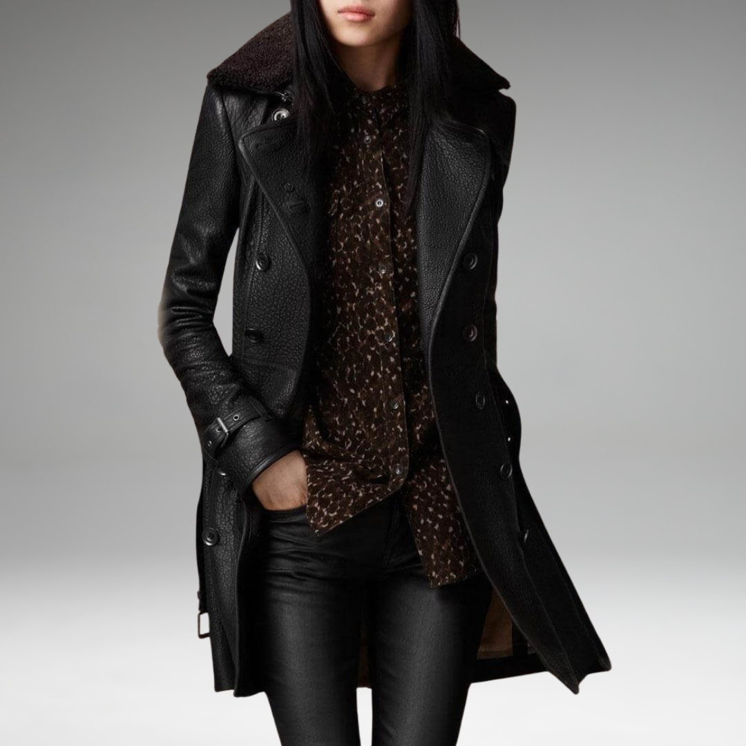 Ada™ | Luxurious leather trench coat