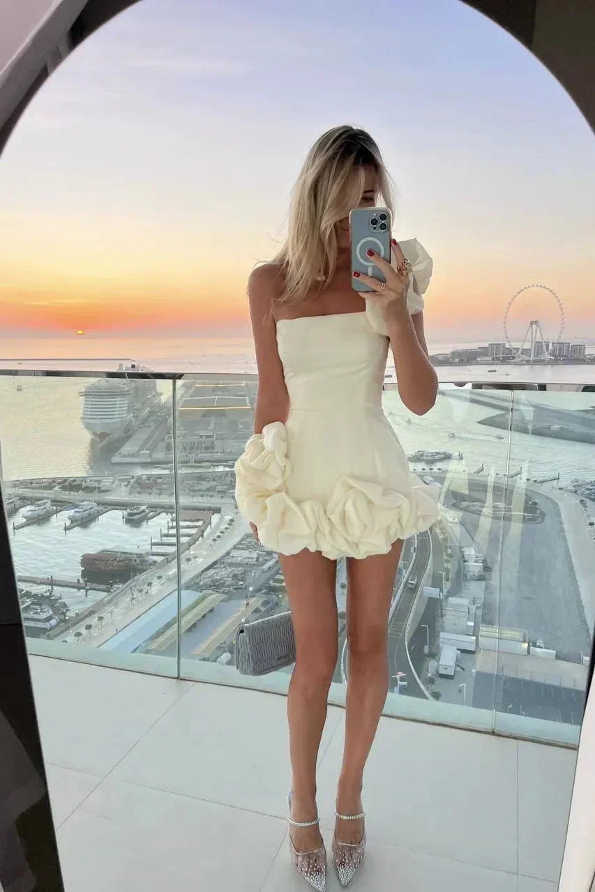 Stormie | Elegant Flower Mini Dress