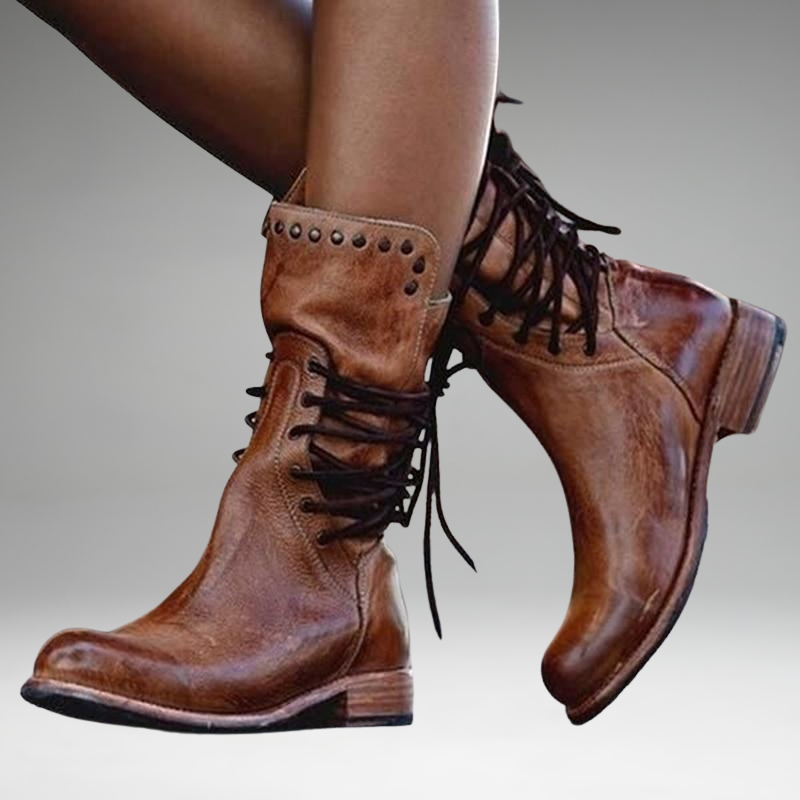 Maura | Leather Lace-Up Boots
