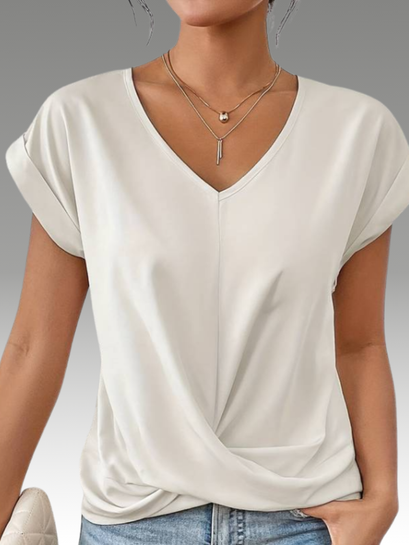 CELESTE – Elegant V-Neck Top