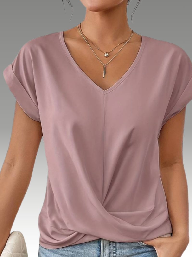 CELESTE – Elegant V-Neck Top