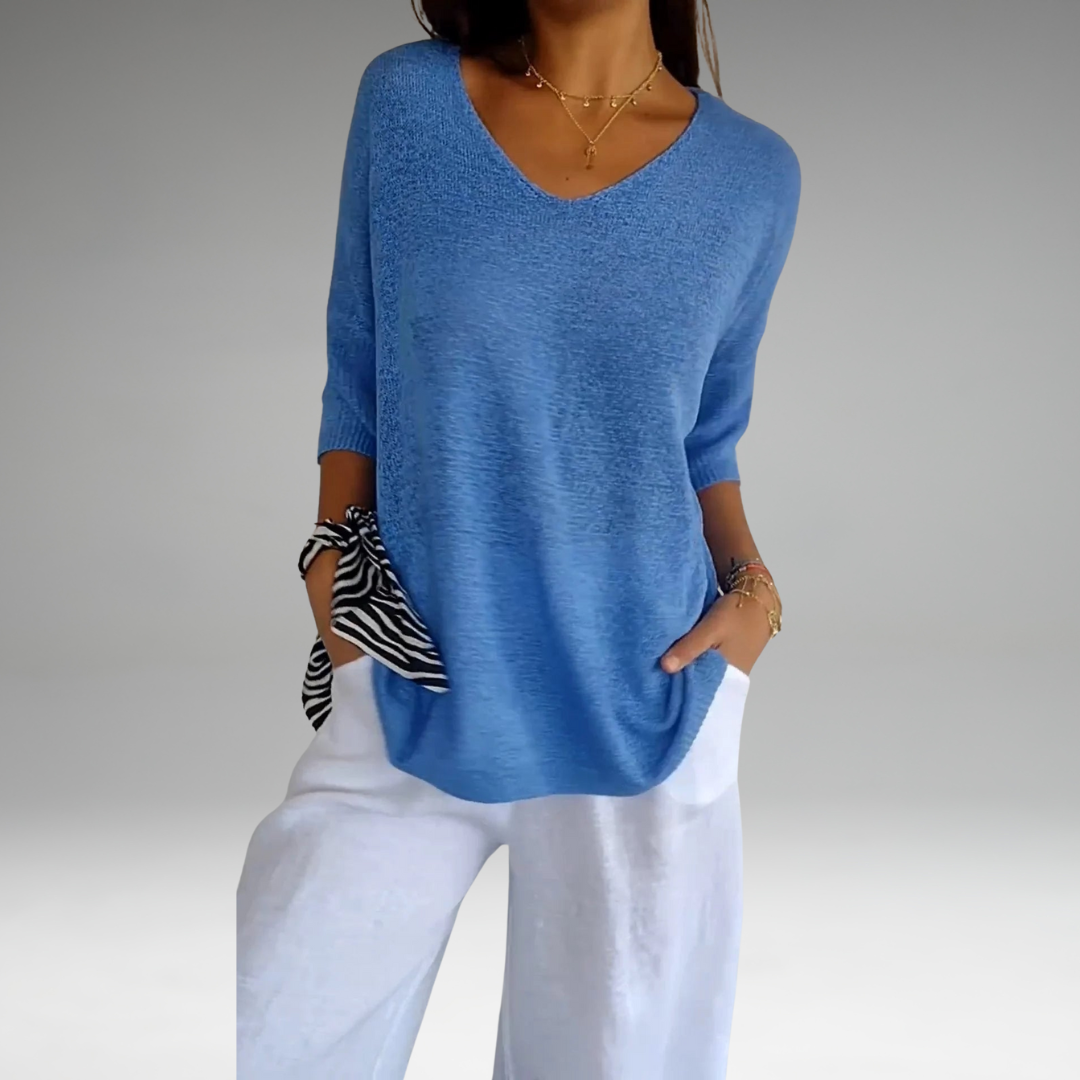 Jinn | Knitted top with V-neck