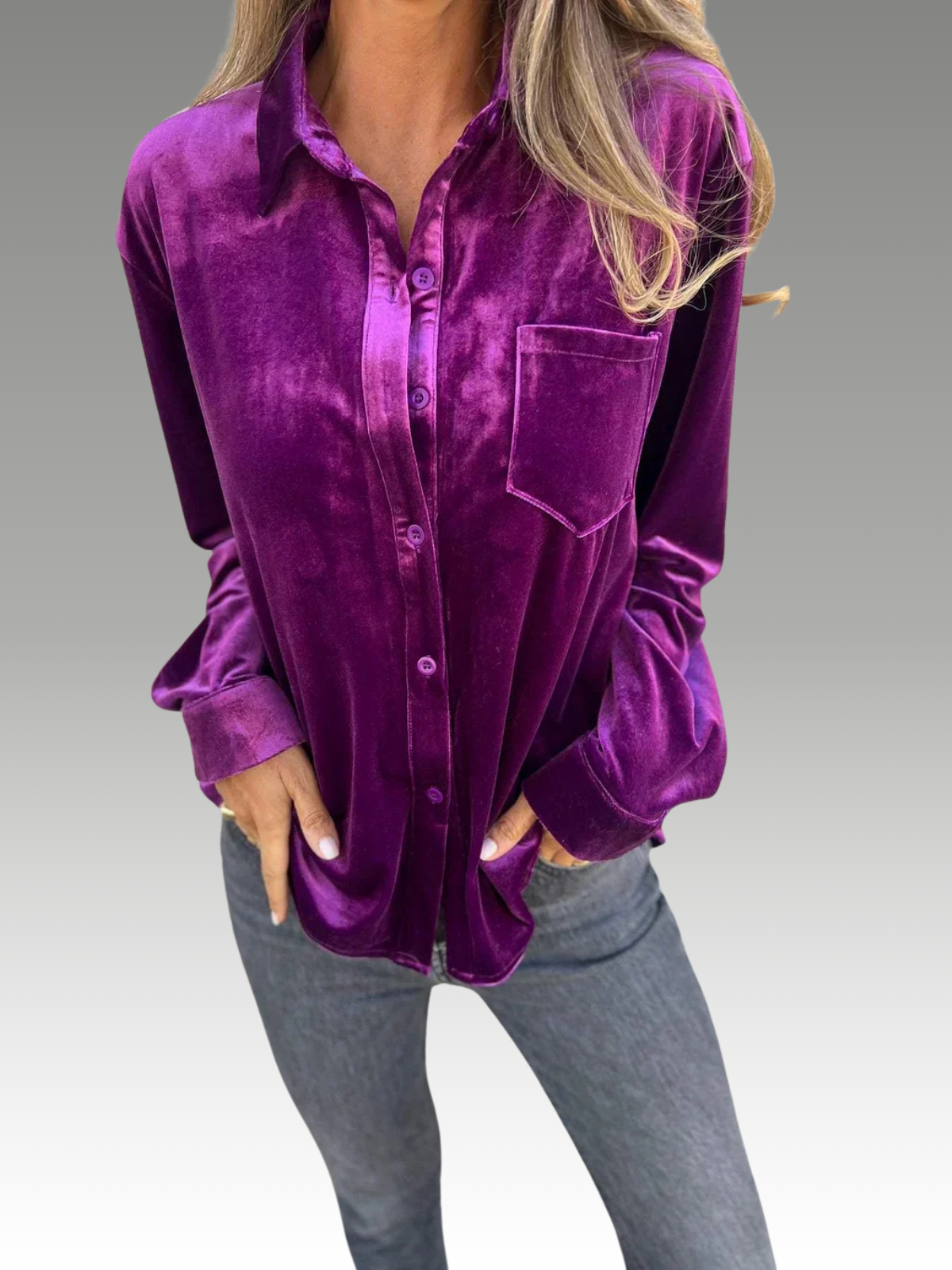 Kaya - Elegant Velvet Blouse