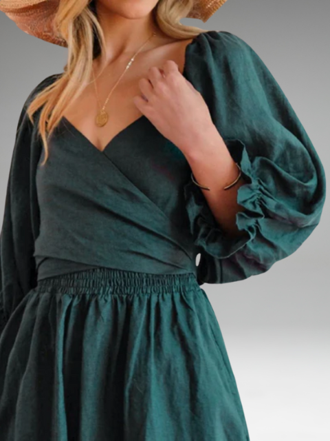 Michelle | Dress with Ruffled Sleeves