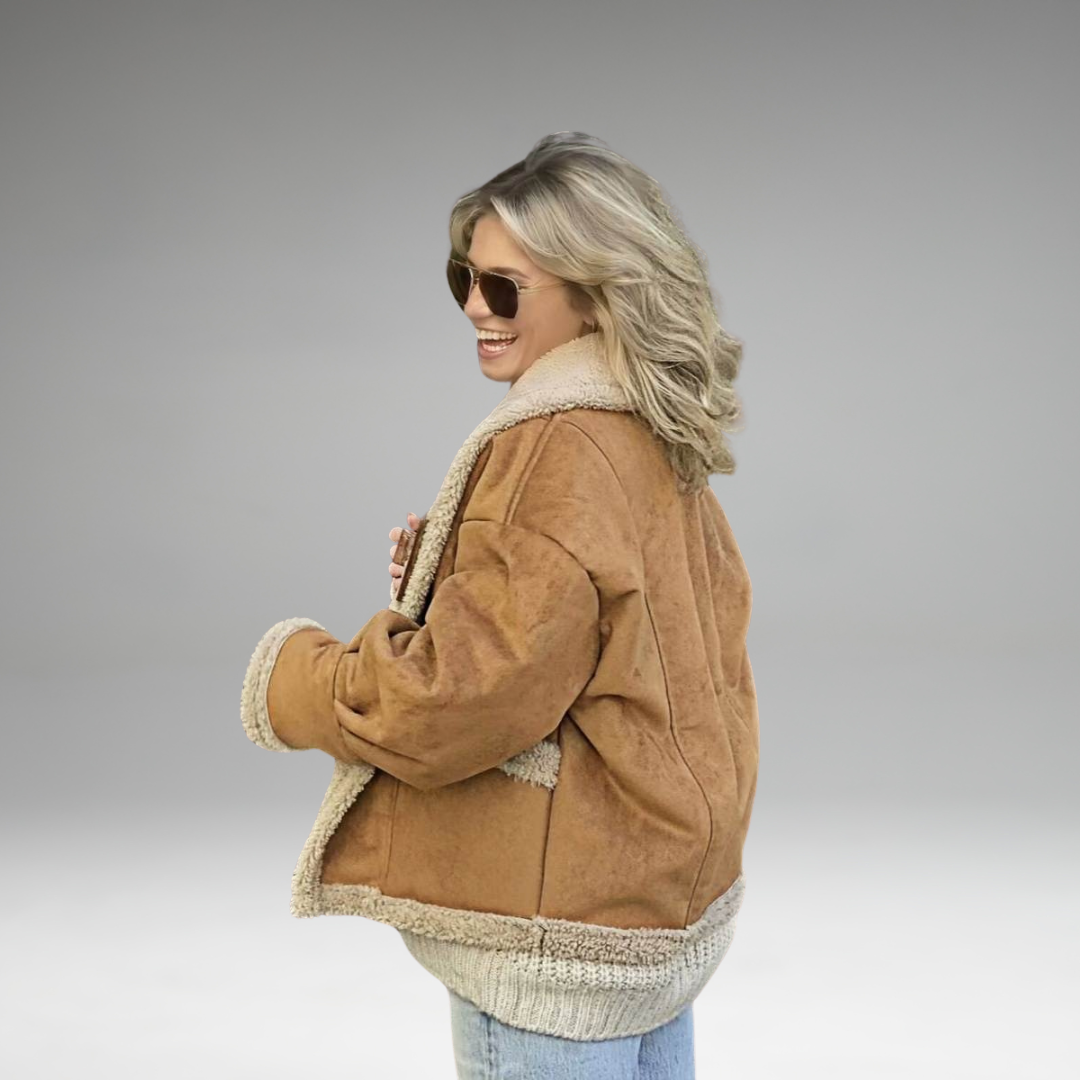 Anoura - Contrast Collar Fleece Jacket