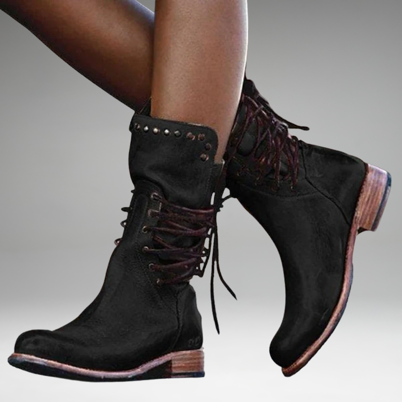 Maura | Leather Lace-Up Boots