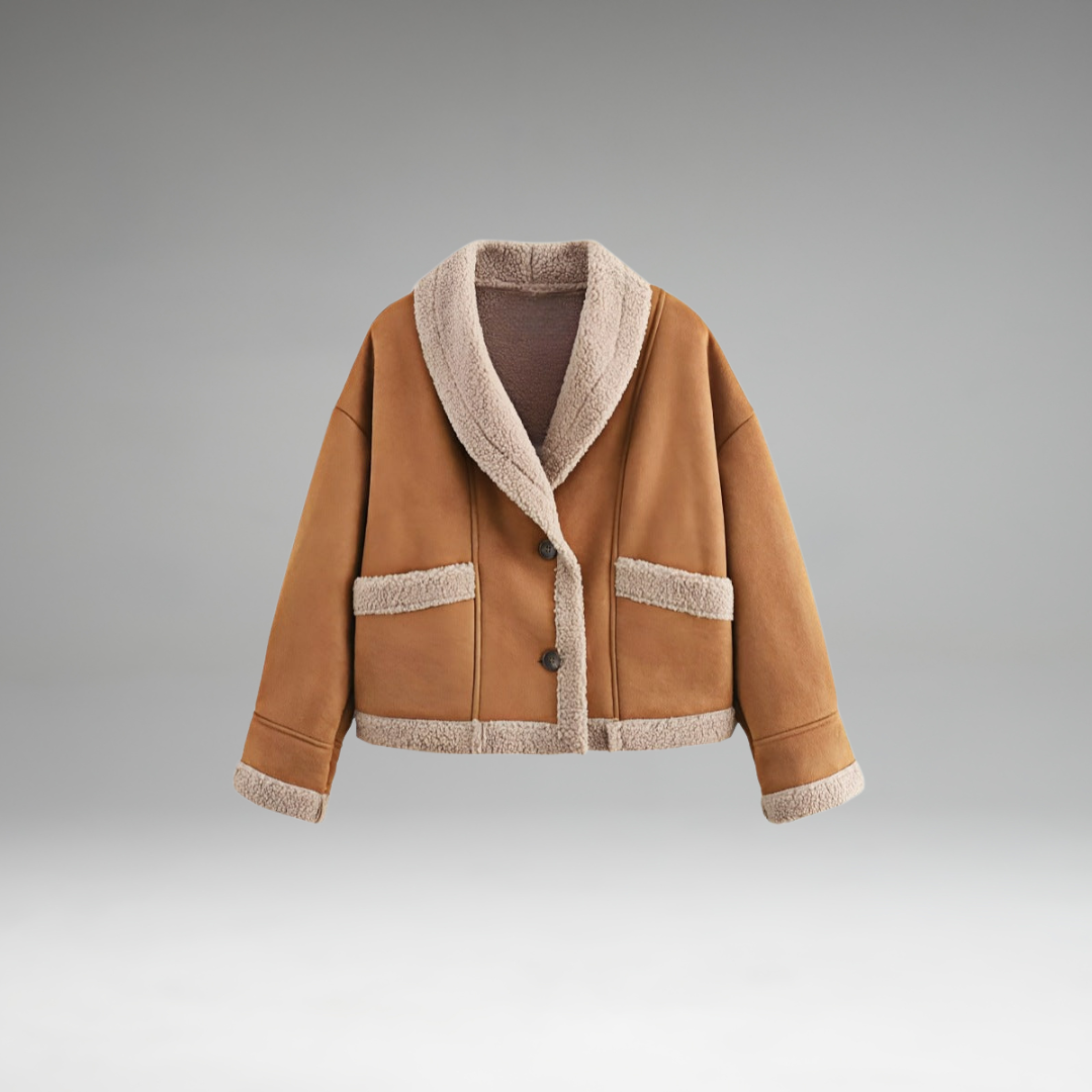 Anoura - Contrast Collar Fleece Jacket