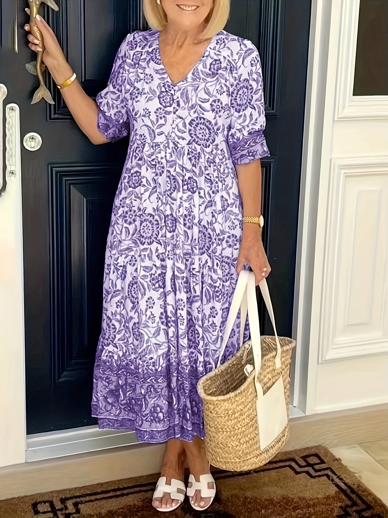 Luna – Elegant Floral Dress