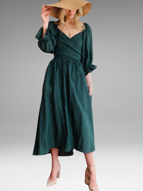 Michelle | Dress with Ruffled Sleeves