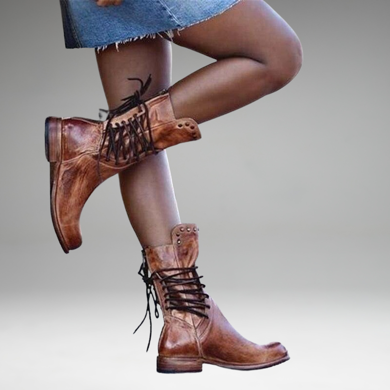Maura | Leather Lace-Up Boots
