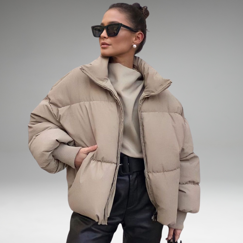 Xandri - Collared Puffer Zipper Jacket
