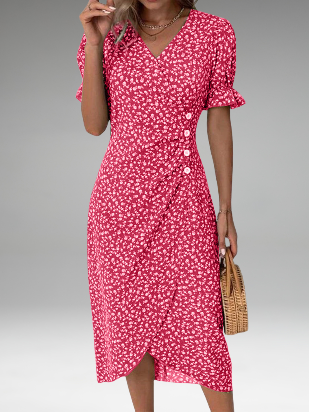 Sophie | Short Sleeve Floral Print Dress
