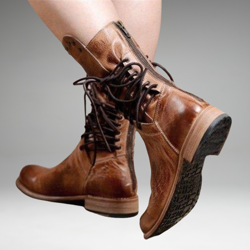 Maura | Leather Lace-Up Boots