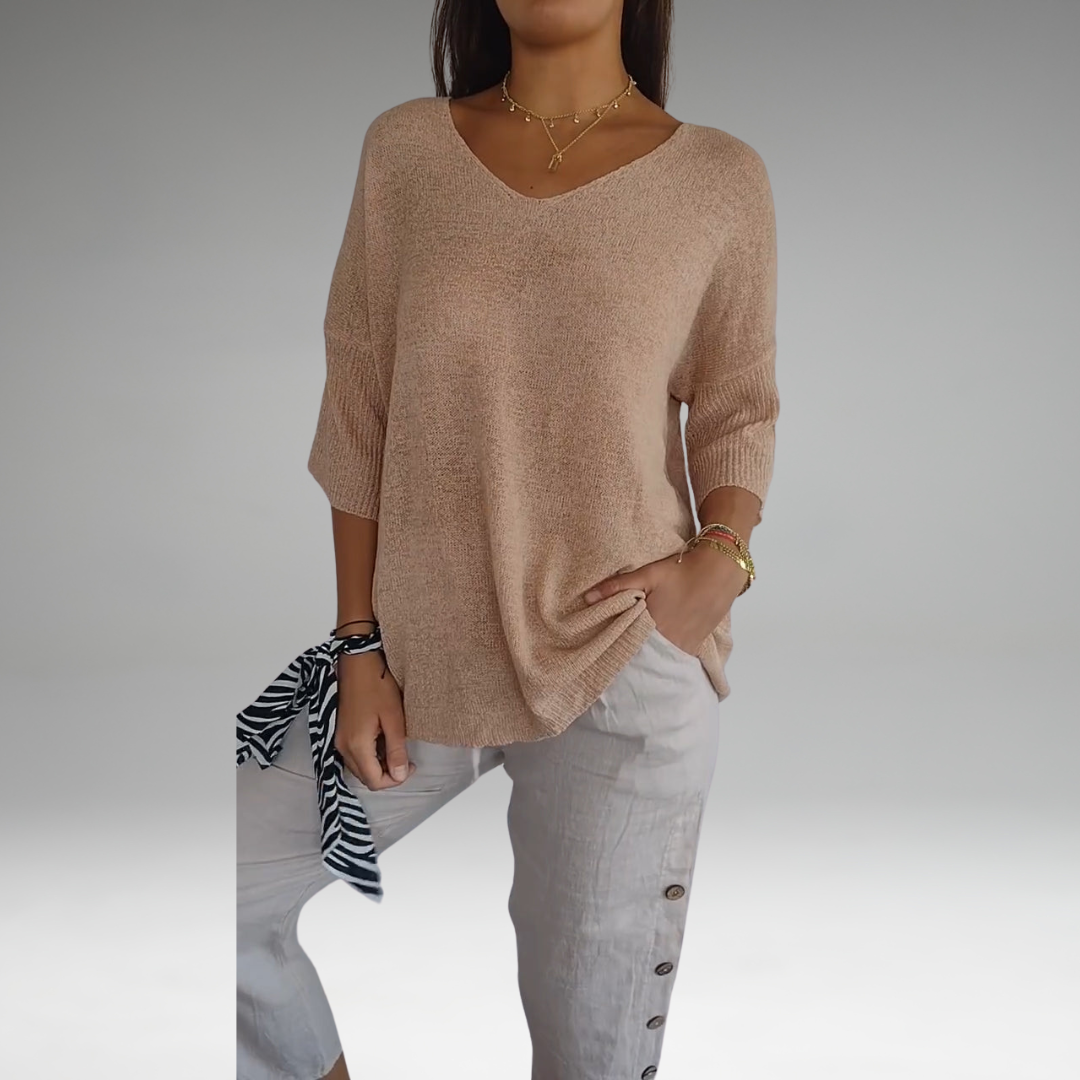 Jinn | Knitted top with V-neck