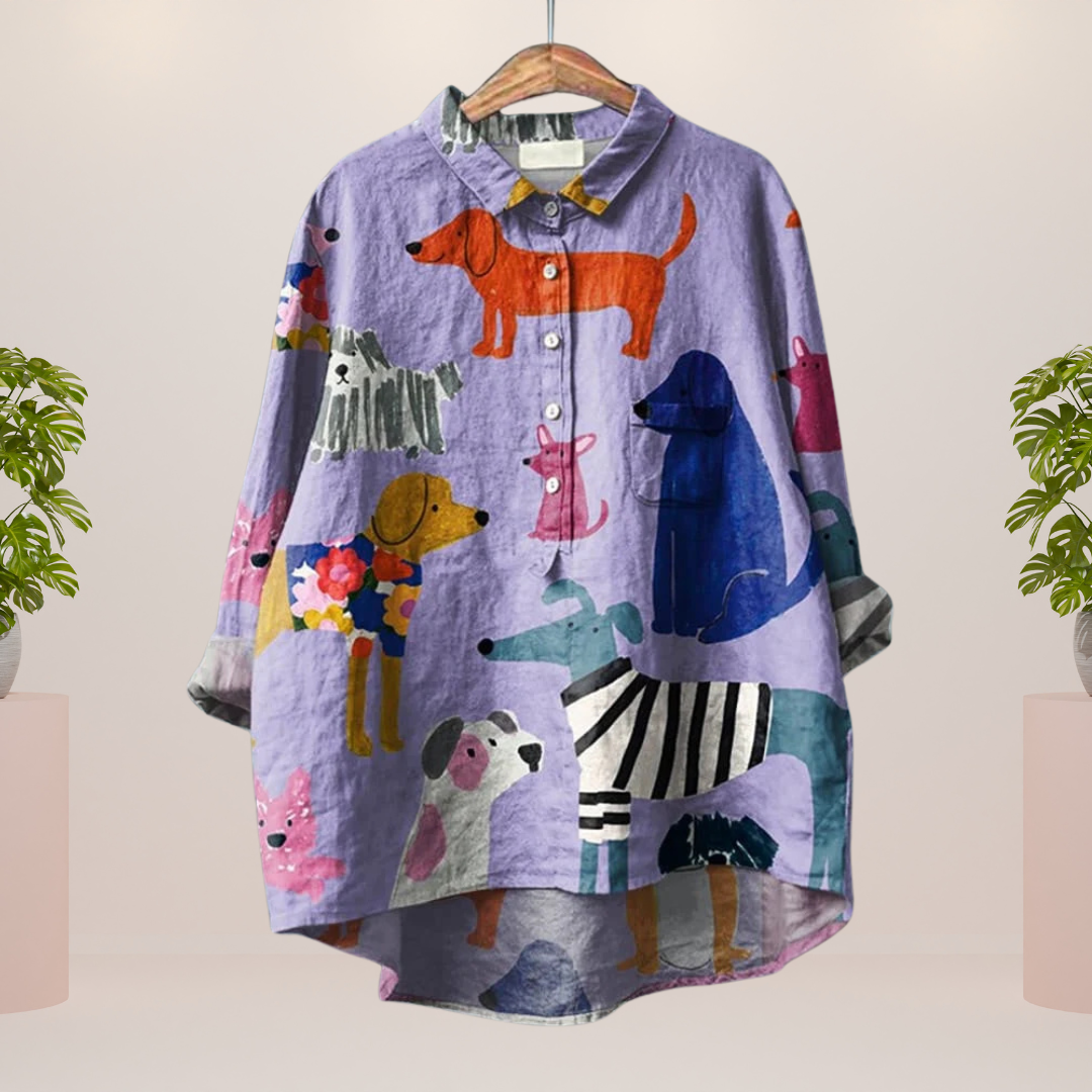 Clara™ - Stylish print art shirt
