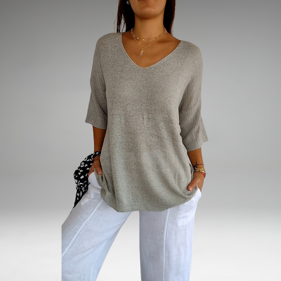Jinn | Knitted top with V-neck