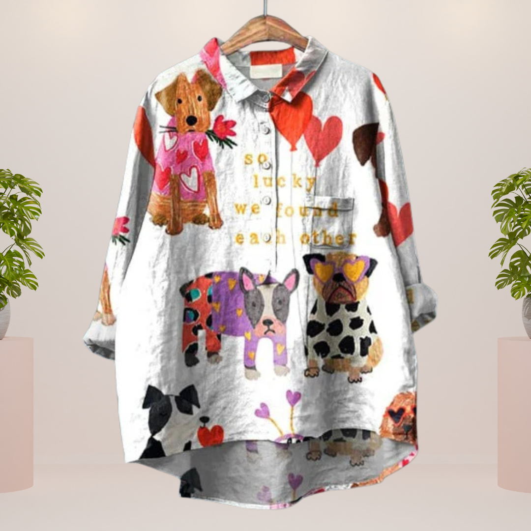 Clara™ - Stylish print art shirt