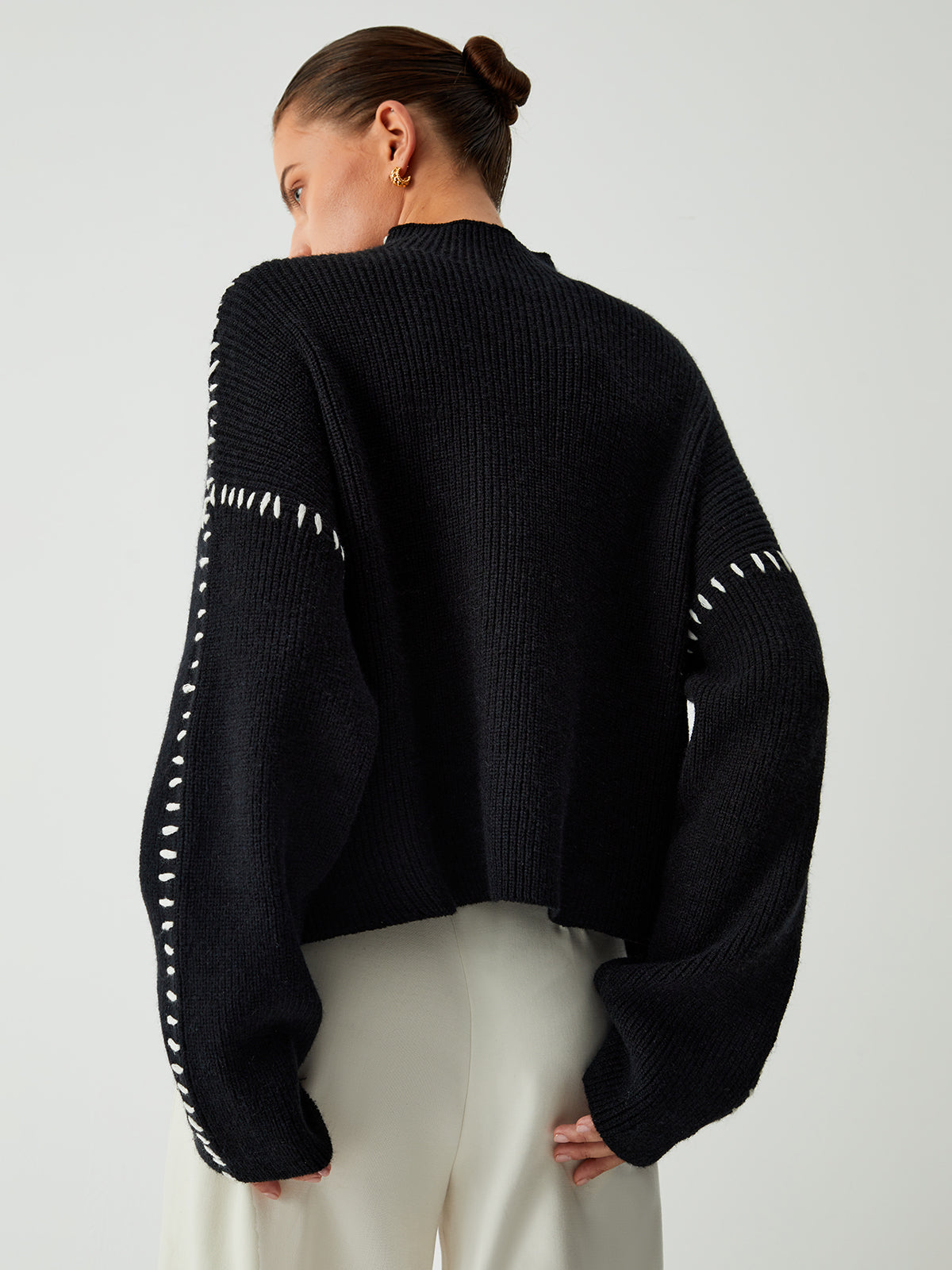 Kimmy™ - Contrast Stitch Sweater