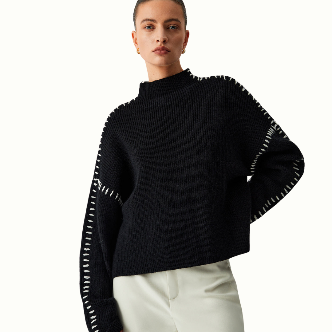 Kimmy™ - Contrast Stitch Sweater