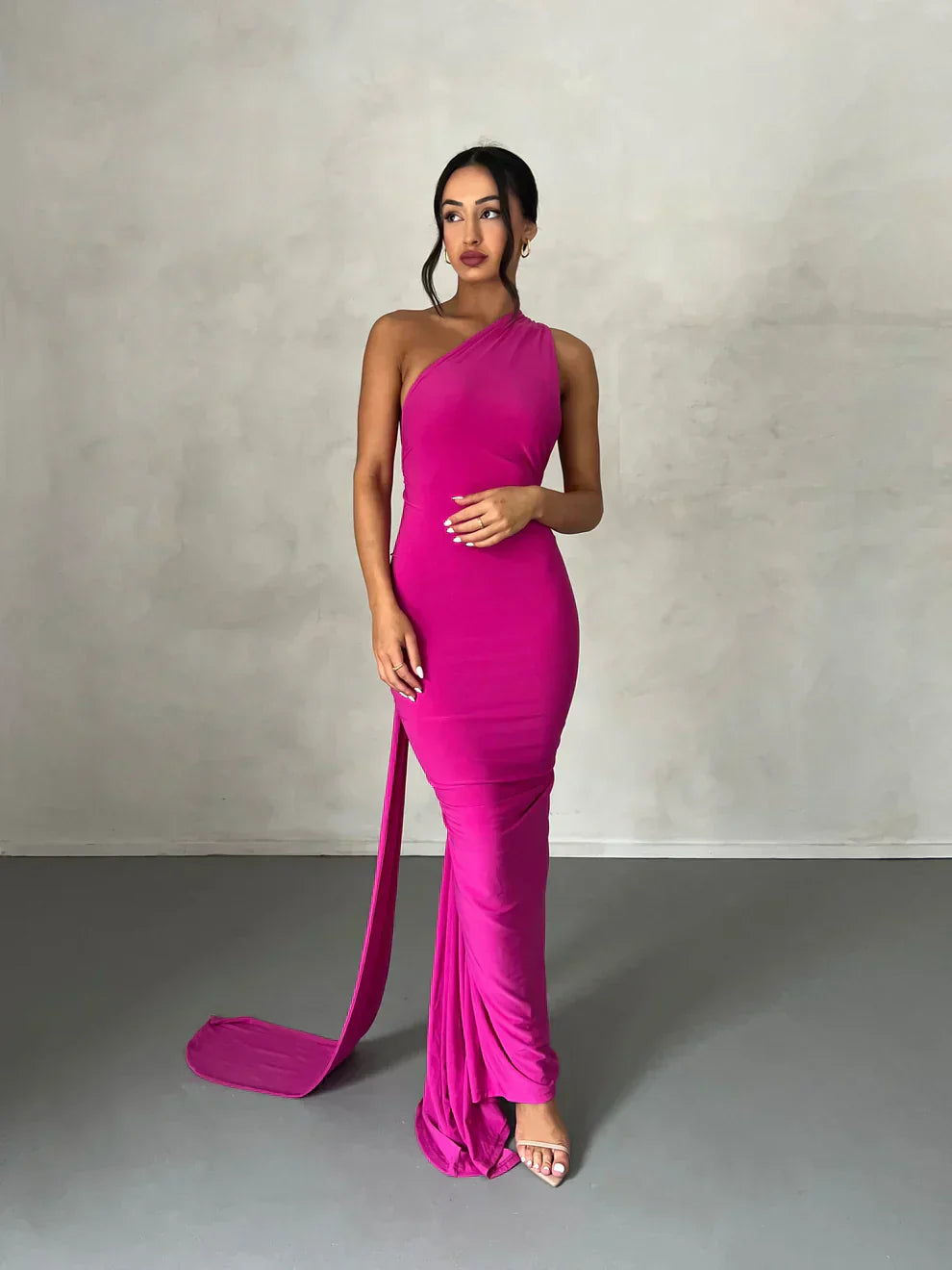 Felina - One Shoulder Cut-Out Maxi Dress