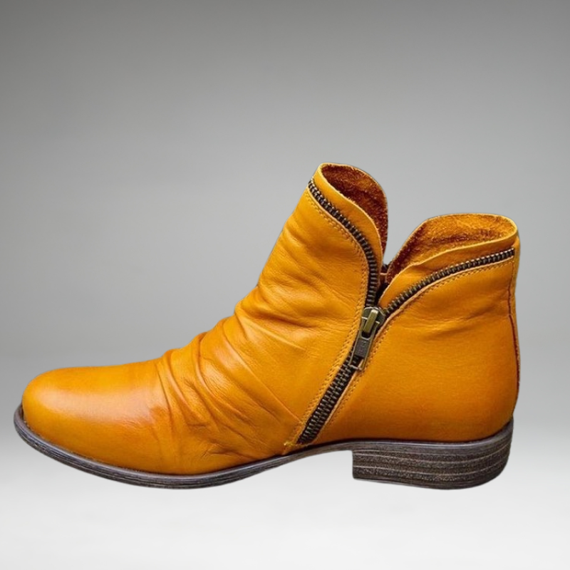 Susan | Bio-leather boots with zippers