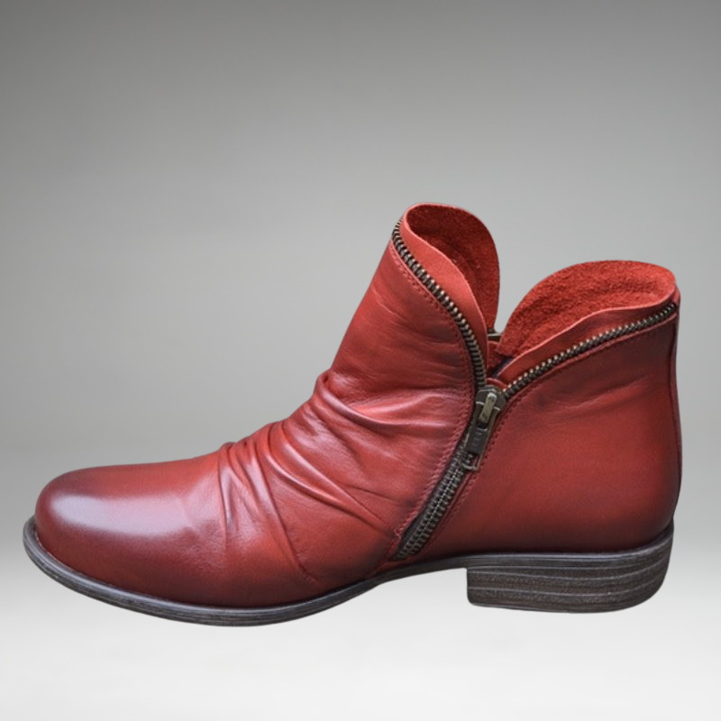 Susan | Bio-leather boots with zippers