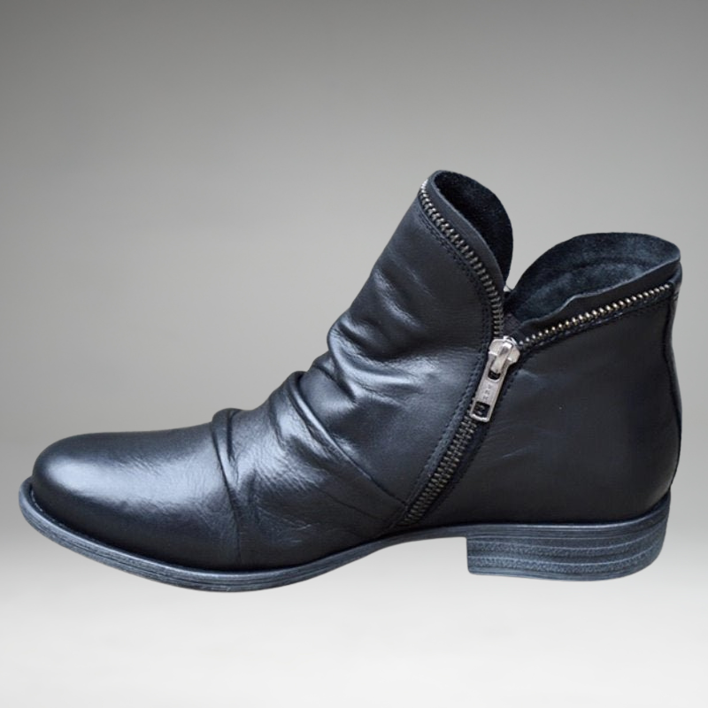 Susan | Bio-leather boots with zippers
