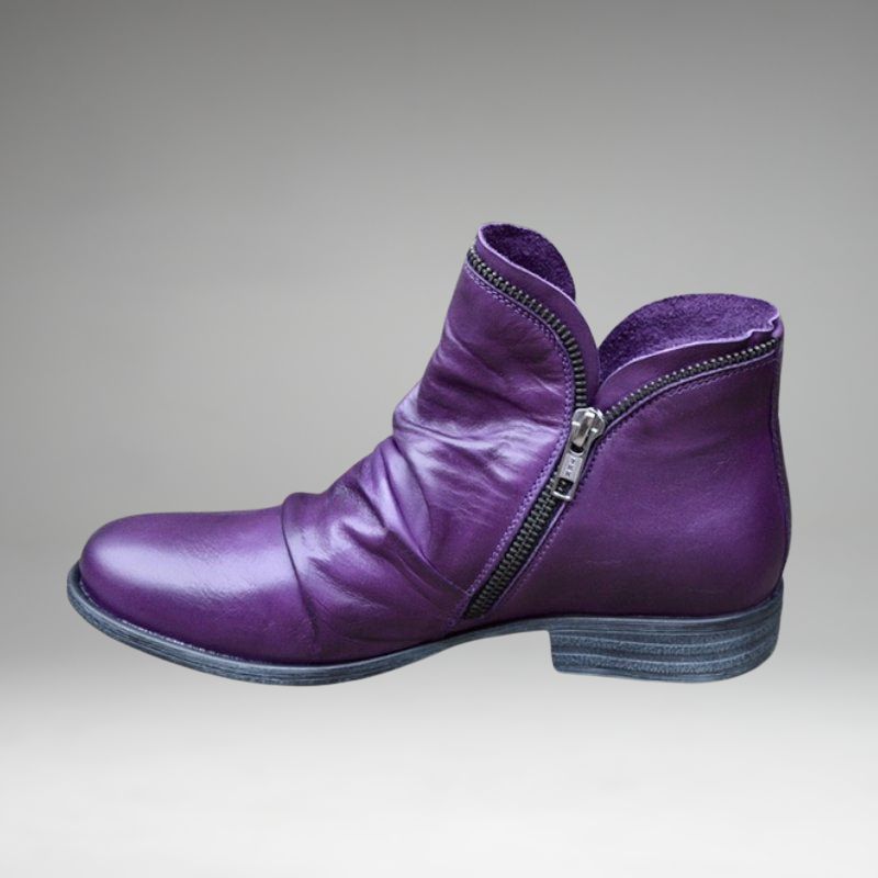Susan | Bio-leather boots with zippers
