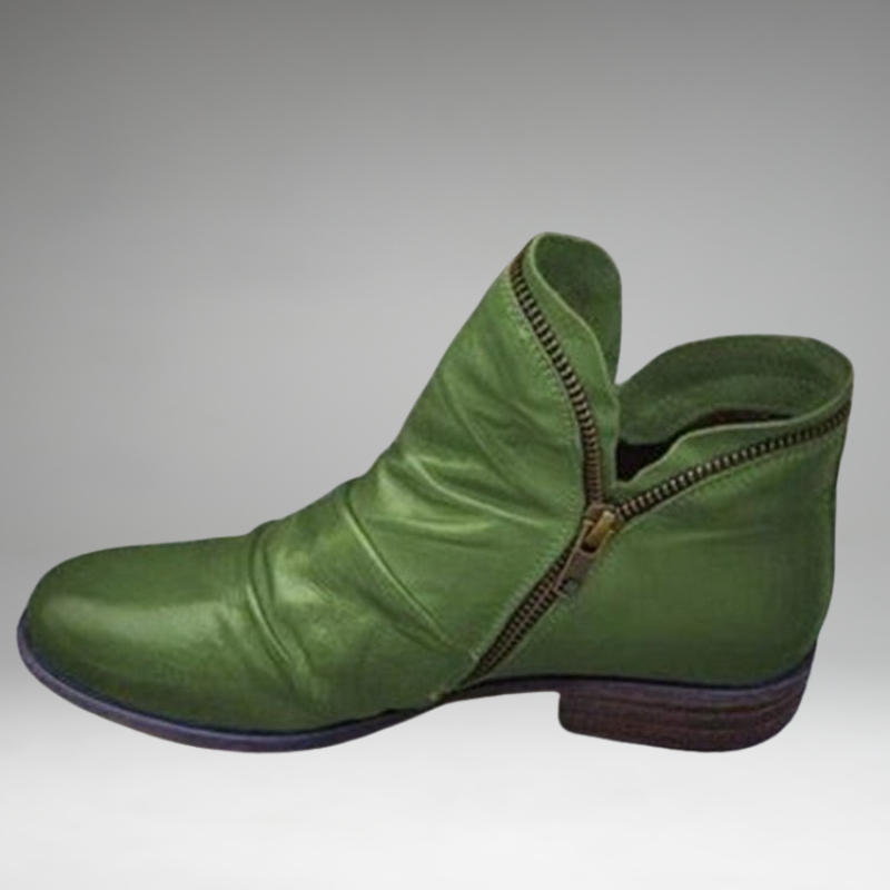 Susan | Bio-leather boots with zippers
