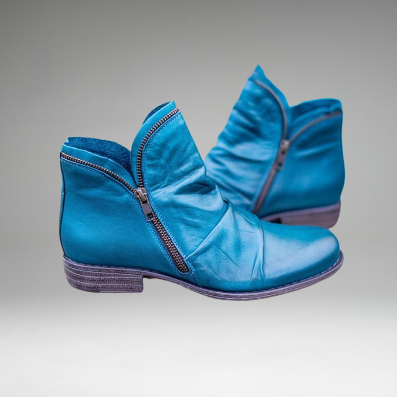 Susan | Bio-leather boots with zippers