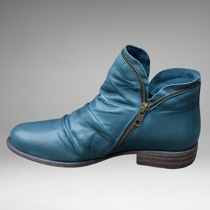 Susan | Bio-leather boots with zippers