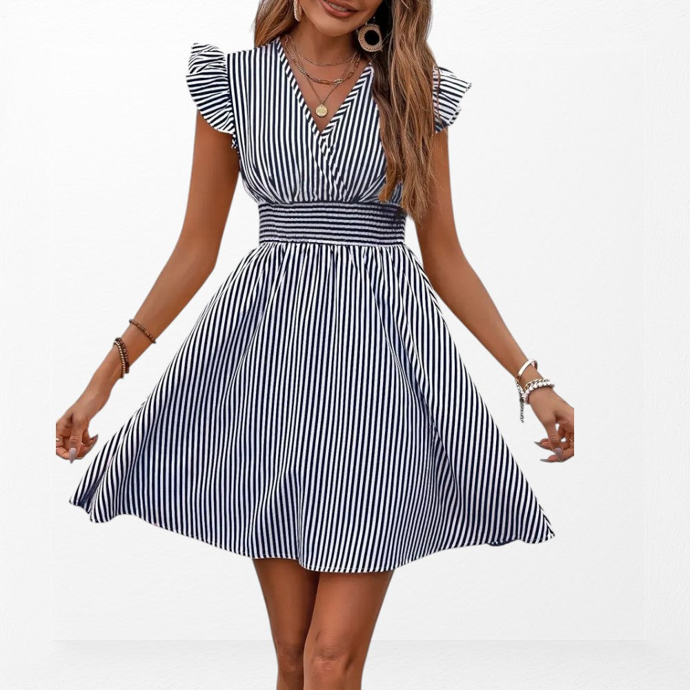 Zerina™ Casual Flutter Sleeve Dress