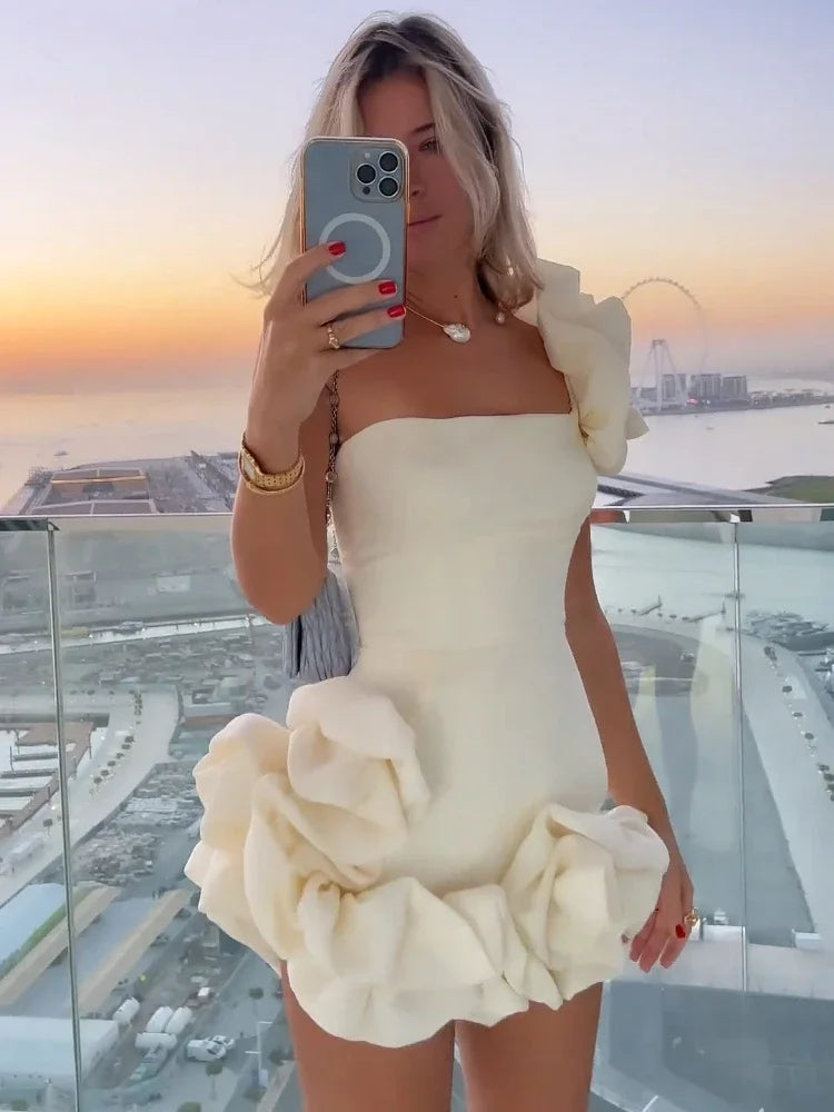 Stormie | Elegant Flower Mini Dress